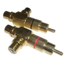 Коннектор RCA-разветвитель Mystery MRC-5 (пара, красный и черный)