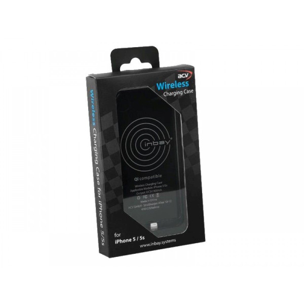 Чехол 240000-20-02 для беспроводной зарядки Inbay для iPhone 5/5S black