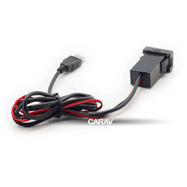 Роз'єм USB в штатну заглушку Carav 17-104 Toyota/Lexus / 2 порти: аудіо + зарядний пристрій
