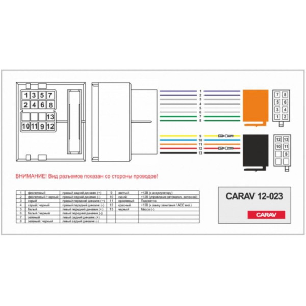 Переходник Авто-ISO Carav 12-023 Ford