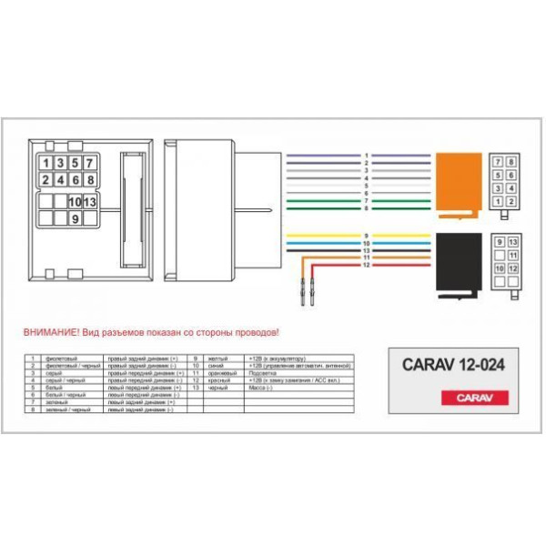 Переходник Авто-ISO Carav 12-024 Mercedes, Opel