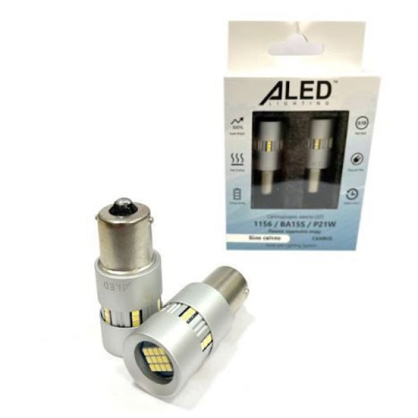 Лампа заднього ходу LED ALed Canbus 1156 (P21W) 14W White (2шт.)
