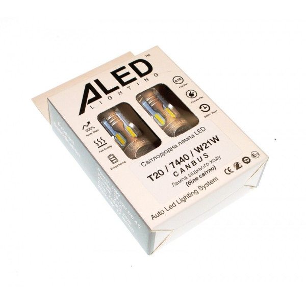 Лампа заднего хода LED ALed Canbus 7440 (W21W) 25W White (2шт.)