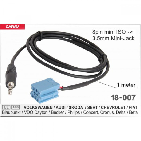 Кабель AUX Carav 18-007 VOLKSWAGEN / AUDI / SKODA / SEAT / CHEVROLET / FIAT