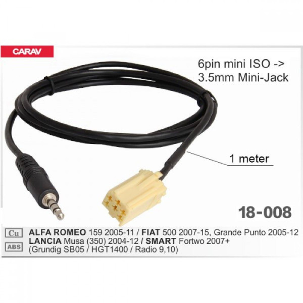 Кабель AUX Carav 18-008 ALFA ROMEO/FIAT /LANCIA /SMART