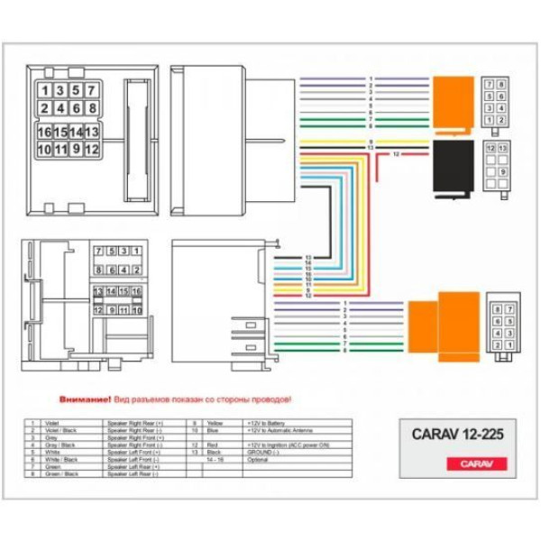 Перехідник Авто-ІSO Carav 12-225 VW, Audi, Seat, Skoda