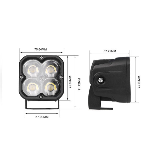 Светодиодная фара дальнего света Aled 3012 20W 6000K 6G3310 (2шт.)
