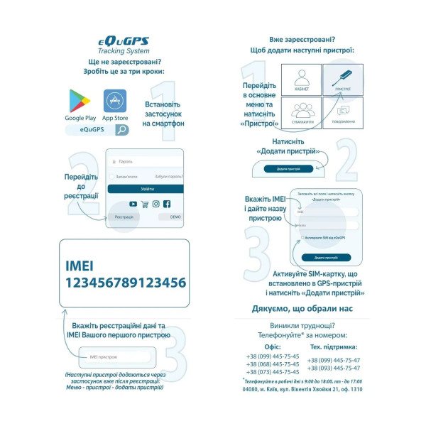 GPS Tracker eQuGPS Track Slim new (A/B/C) 1789