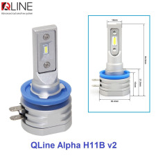 Лампи світлодіодні Qline Alpha H11Bv2 6000K (2шт)