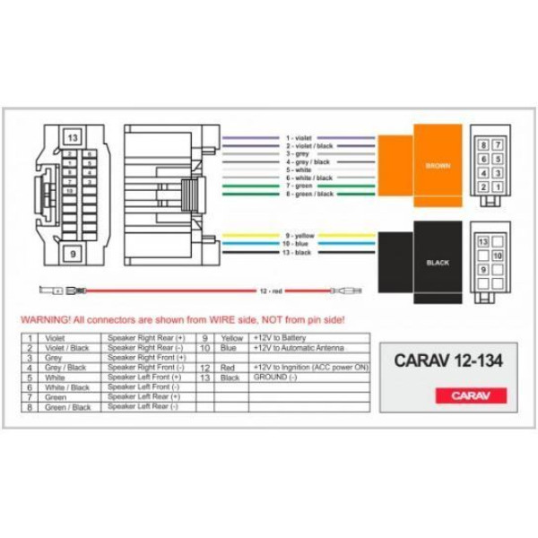 Разъем для штатной магнитолы Carav 12-134 JEEP, Dodge, Chrysler