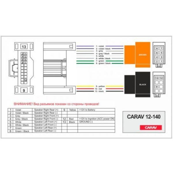Разъем для штатной магнитолы Carav 12-140 Ford, Land Rover