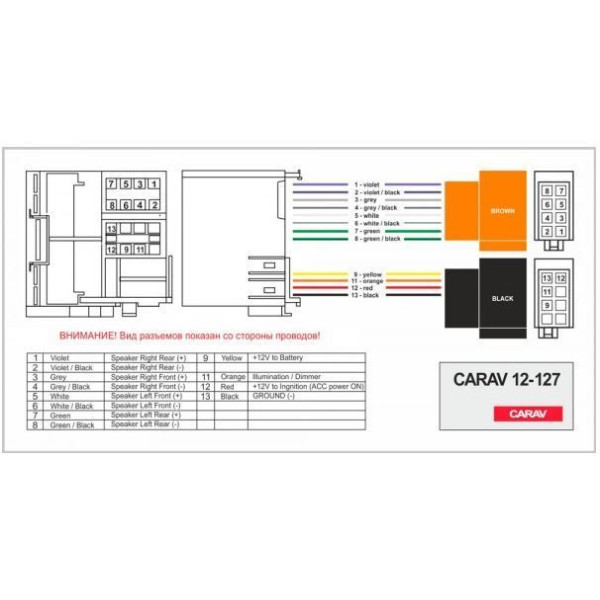 Разъем для штатной магнитолы Carav 12-127 Renault