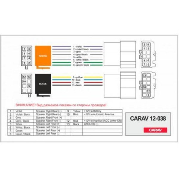 Переходник Авто-ISO Carav 12-038 Volvo