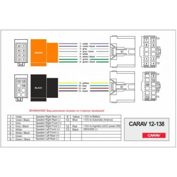 Разъем для штатной магнитолы Carav 12-138 Volvo