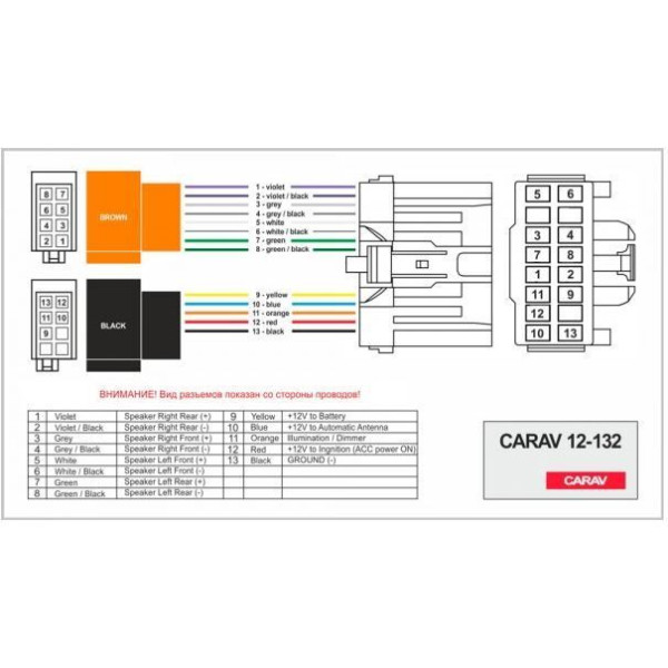 Разъем для штатной магнитолы Carav 12-132 Volvo