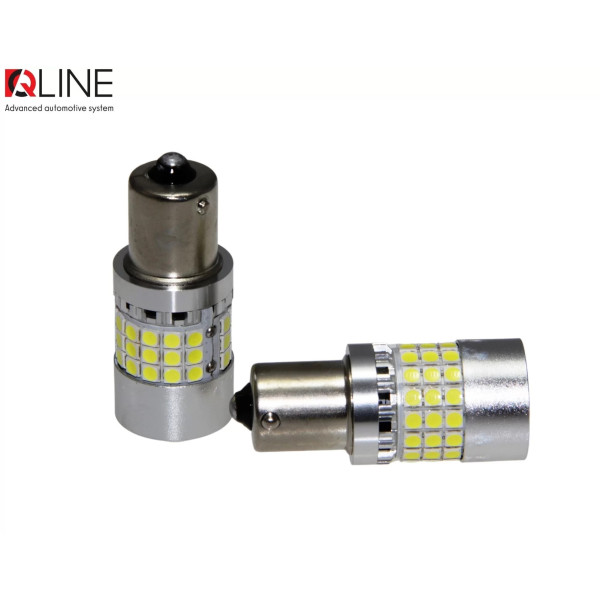 Габарити LED Qline 1156 (P21W) White CANBUS BA15S (2шт)
