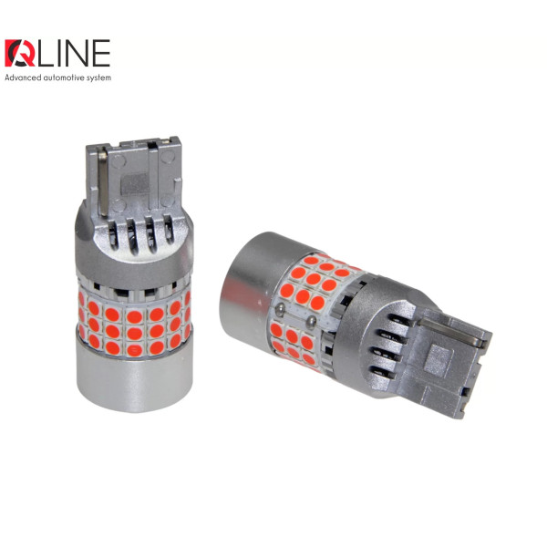 Габарити LED Qline 7440 (W21W) Red CANBUS (2шт)