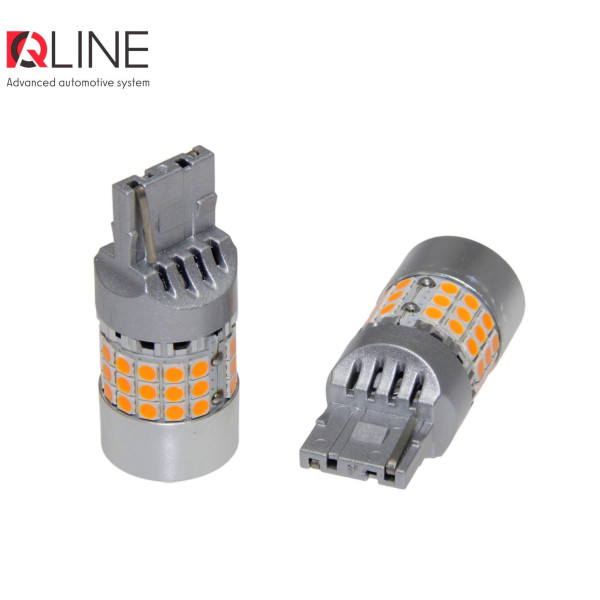 Габарити LED Qline 7440 (W21W) Amber CANBUS (2шт)