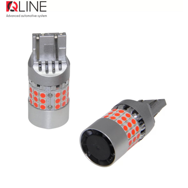Габарити LED Qline 7443 (W21/5W) Red CANBUS (2шт)