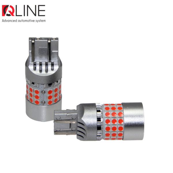 Габарити LED Qline 7443 (W21/5W) Red CANBUS (2шт)