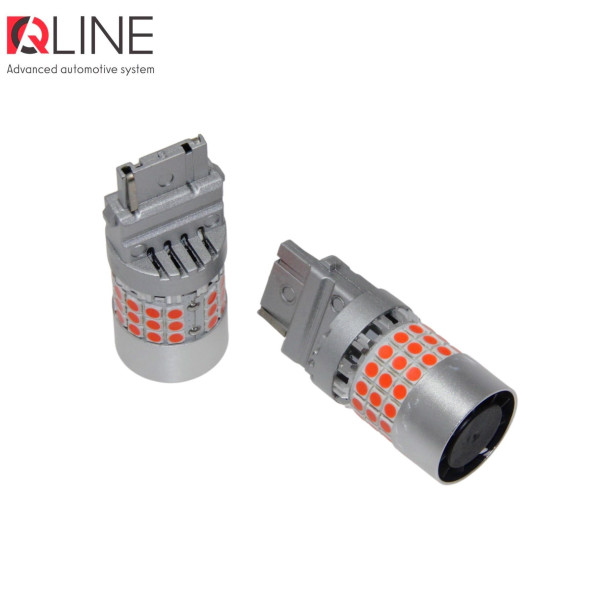 Габарити LED Qline 3156 (P27W) Red CANBUS (2шт)