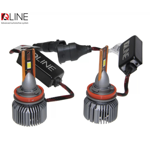 Лампи світлодіодні QLine Ultra +200% 55W H11 6000K (2шт.) 12V