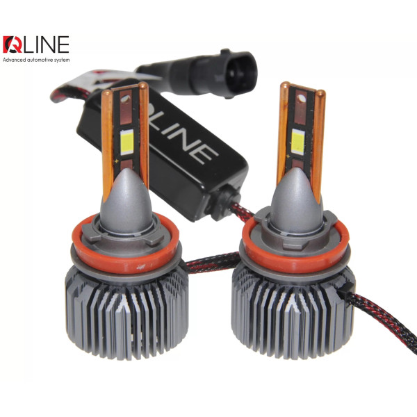 Лампи світлодіодні QLine Ultra +200% 55W H11 6000K (2шт.) 12V