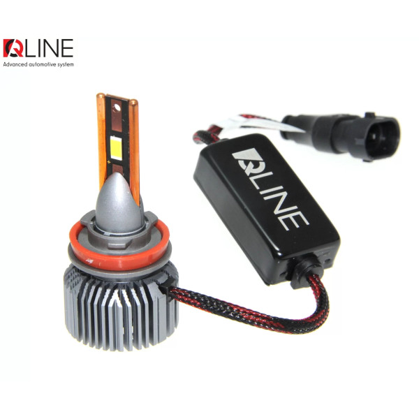 Лампи світлодіодні QLine Ultra +200% 55W H11 6000K (2шт.) 12V