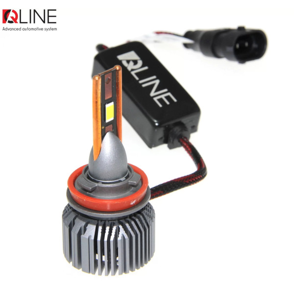 Лампи світлодіодні QLine Ultra +200% 55W H11 6000K (2шт.) 12V