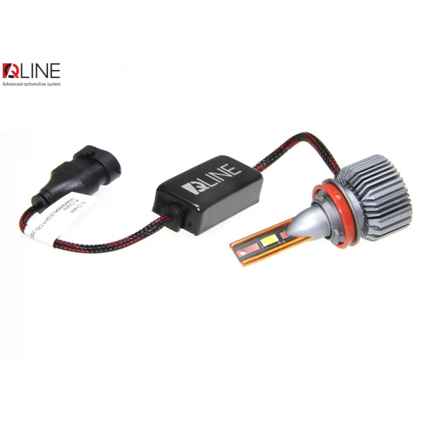 Лампи світлодіодні QLine Ultra +200% 55W H11 6000K (2шт.) 12V