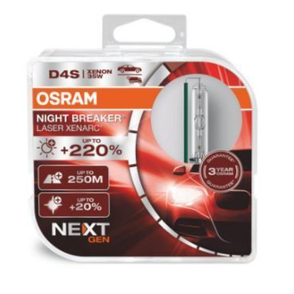 Ксенонові лампи Osram D4S 66440XNN- HCB Night Breaker Laser +220% (2 шт)