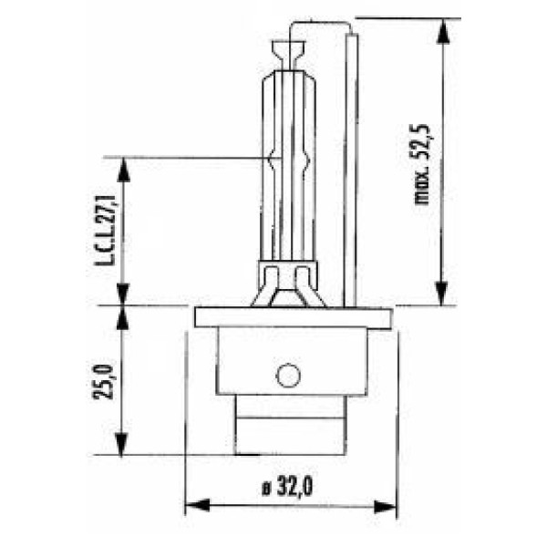 Ксенонова лампа Narva 84002 XENSTART D2S 85V 35W P32d-2 (1 шт)
