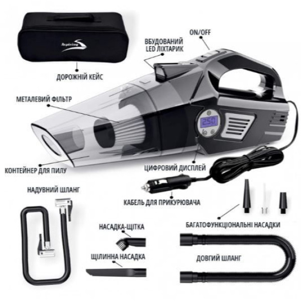 Автомобільний пилосос Aspiring Windstorm 2 with inflator 2 in 1