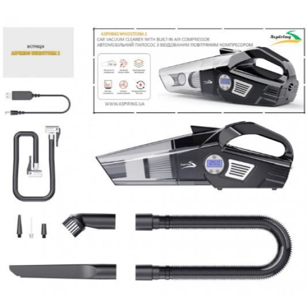 Автомобільний пилосос Aspiring Windstorm 2 with inflator 2 in 1