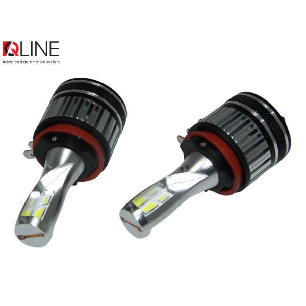 Лампи світлодіодні QLine Ultra +200% 55W H15 6000K (2шт.) 12V