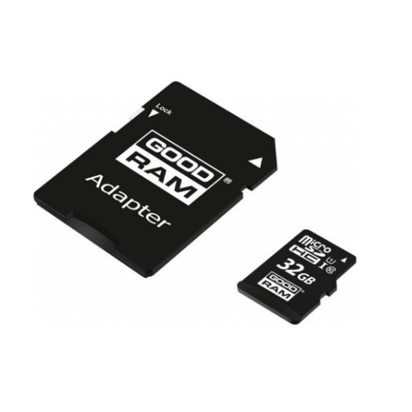 Карта пам'яті GOODRAM 32GB microCARD SDHC C10 UHS-I 100R/10W U1 + adapter