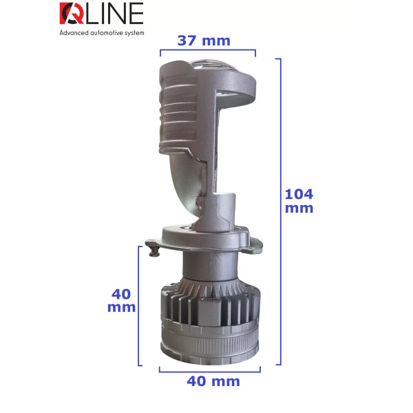 Лампы-линзы светодиодные Qline Alpha H4 Projector 50/70Вт 6000K (2шт)
