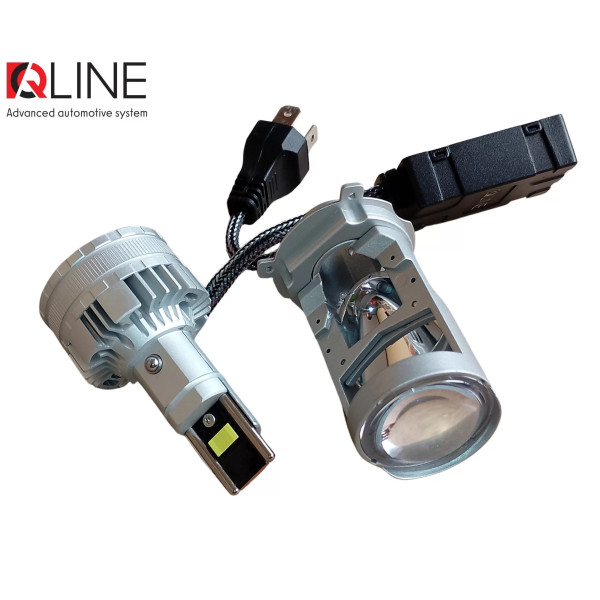 Лампы-линзы светодиодные Qline Alpha H4 Projector 50/70Вт 6000K (2шт)