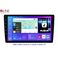 Мультимедийный центр Qline AMR-1046v5 Android 13 QLED 4+64Gb 10