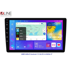 Мультимедийный центр Qline AMR-946v5 Android 13 QLED 4+64Gb 9