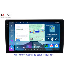 Мультимедийный центр Qline AMR-1046v6 Android 13 QLED 4+64Gb 10