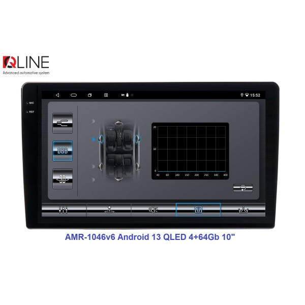 Мультимедийный центр Qline AMR-1046v6 Android 13 QLED 4+64Gb 10