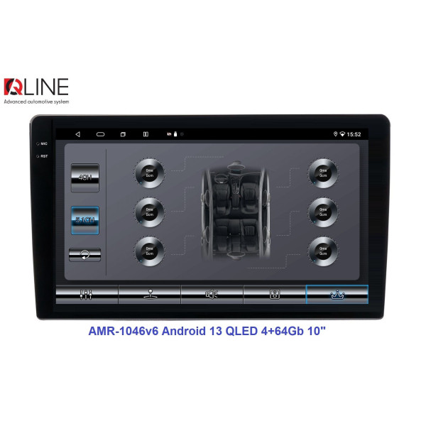 Мультимедийный центр Qline AMR-1046v6 Android 13 QLED 4+64Gb 10