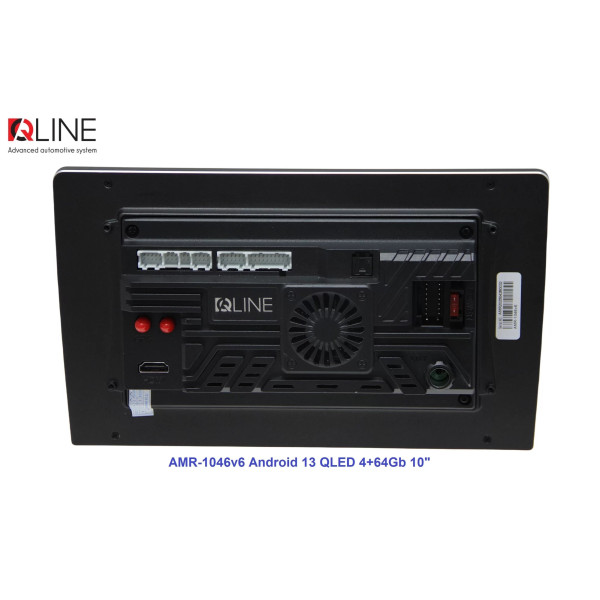 Мультимедийный центр Qline AMR-1046v6 Android 13 QLED 4+64Gb 10