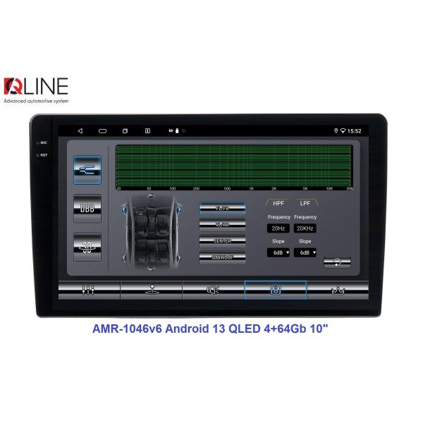 Мультимедийный центр Qline AMR-1046v6 Android 13 QLED 4+64Gb 10