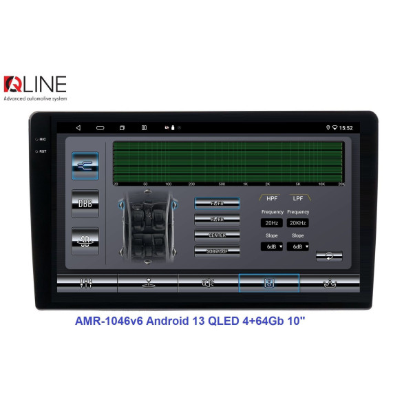 Мультимедийный центр Qline AMR-1046v6 Android 13 QLED 4+64Gb 10