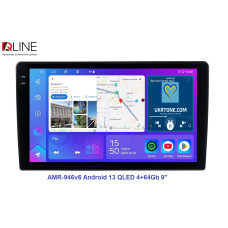 Мультимедийный центр Qline AMR-946v6 Android 13 QLED 4+64Gb 9