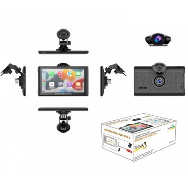 Монітор Aspiring Auto Play DVR 1, Magnet, CarPlay, Android auto