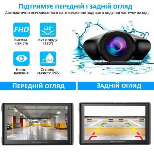 Монітор Aspiring Auto Play DVR 1, Magnet, CarPlay, Android auto