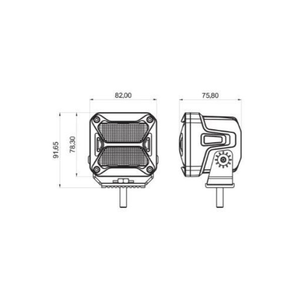 Світлодіодна фара StarLight SL-W0320S квадратна, дальнє світло WHITE + DRL 20W 1800Lm 5700K 12/24V